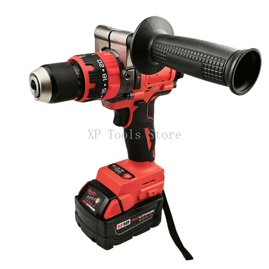 For Milwaukee/DeWALT 20V Battery Brushless Electric Drill 13mm Chuck Cordless Impact Hammer Drill Screwdriver 20+3 Torque Tools