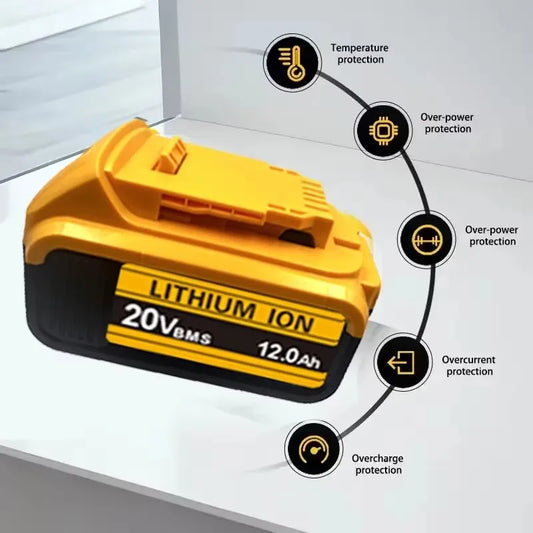 DEWALT 20V 12Ah Rechargeable Battery | High-Capacity Powerac