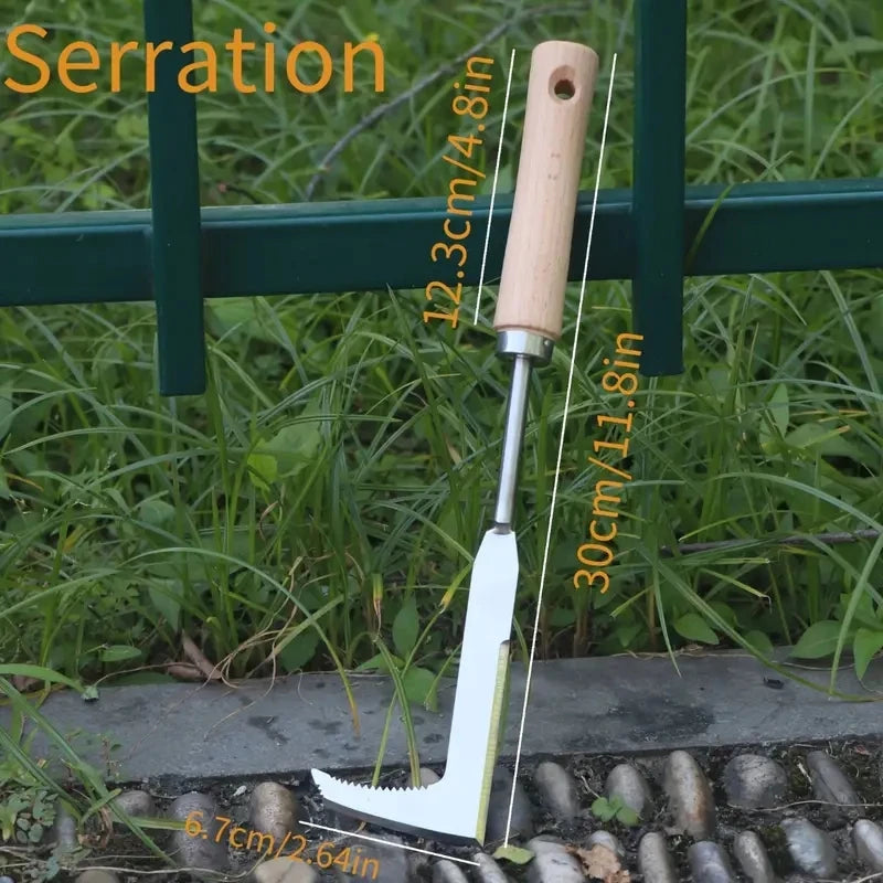 Heavy-Duty Carbon Steel Hand Shovel With Ergonomic Grip - Manual Weeding Tool For Road Cracks & Gardens
