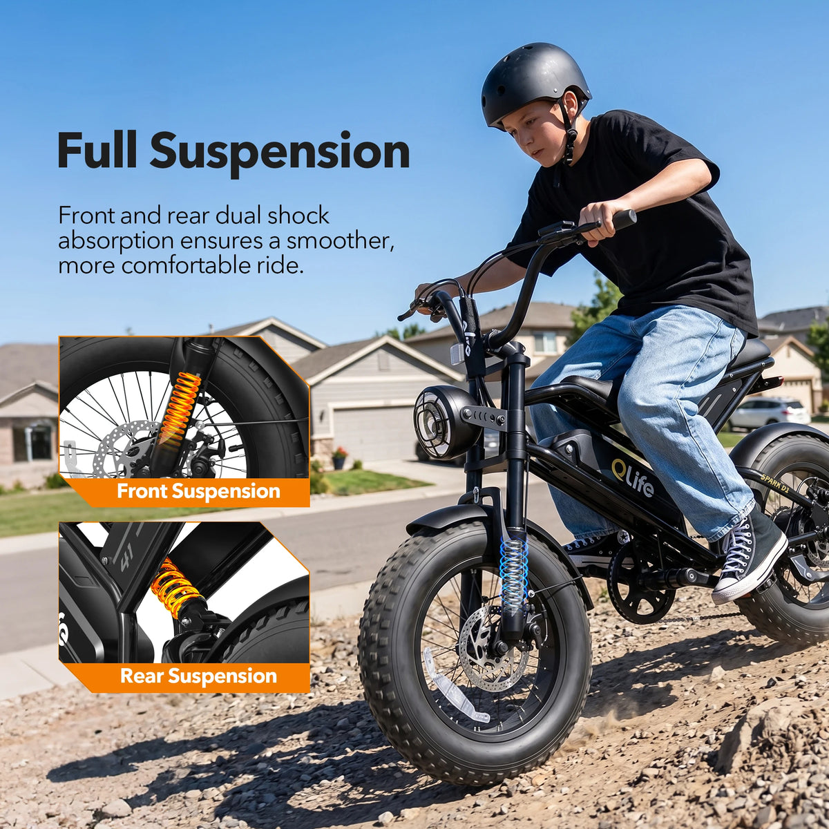 Qlife Spark D1 Electric Bike | 1500W 48V Fat Tire Ebike