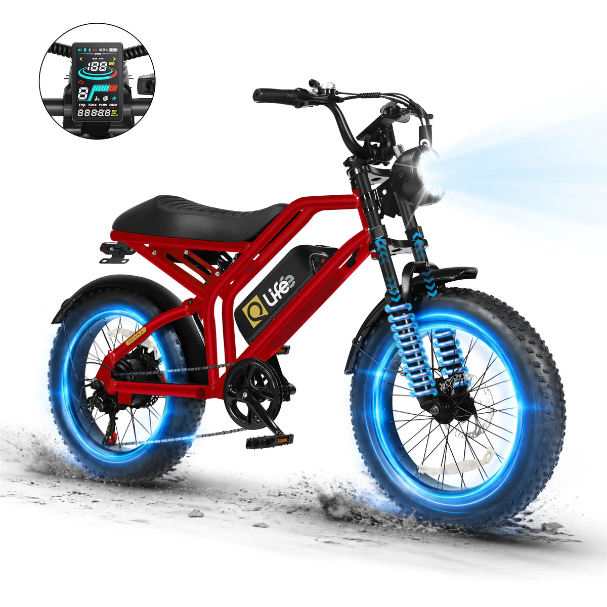 Qlife Spark D1 Electric Bike | 1500W 48V Fat Tire Ebike