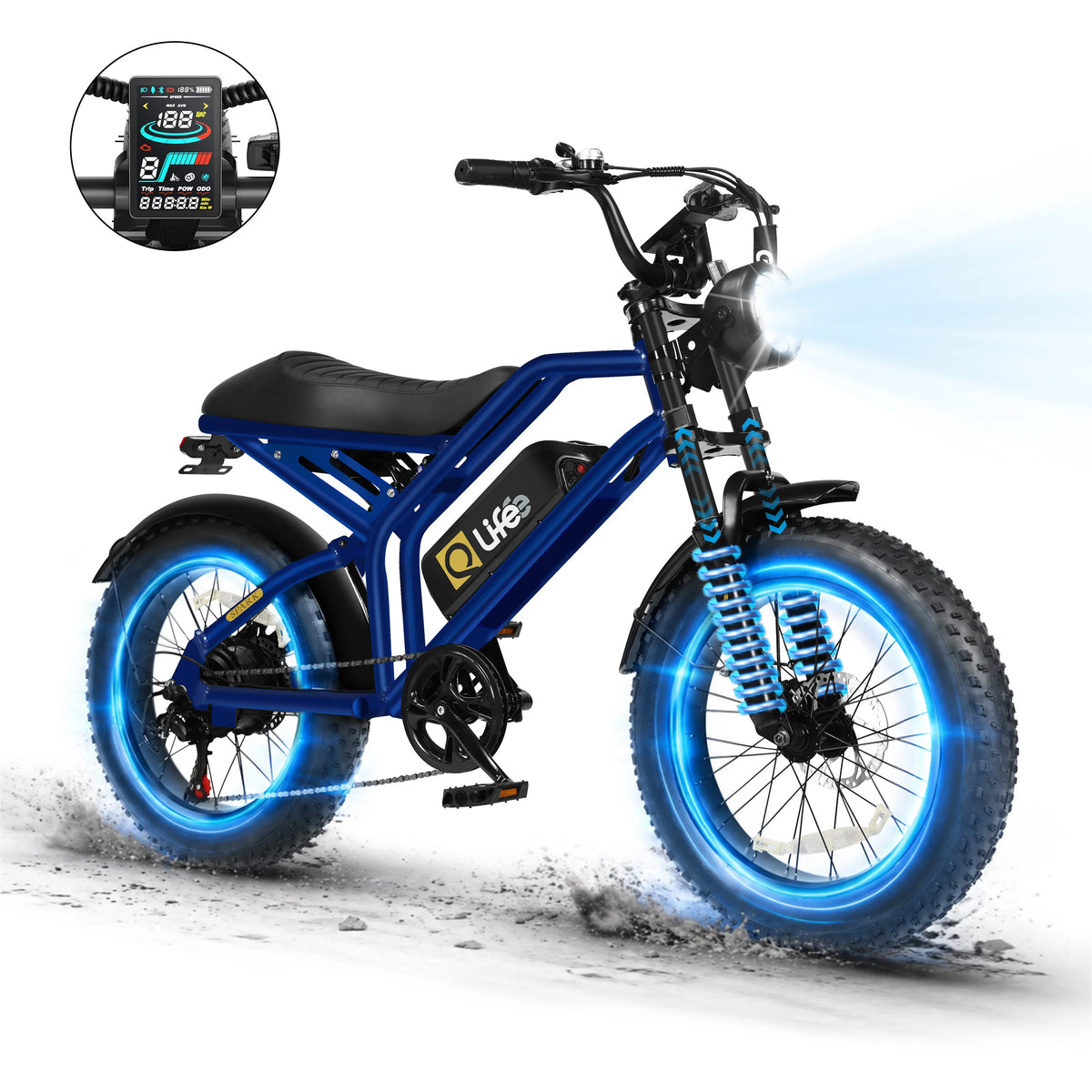Qlife Spark D1 Electric Bike | 1500W 48V Fat Tire Ebike