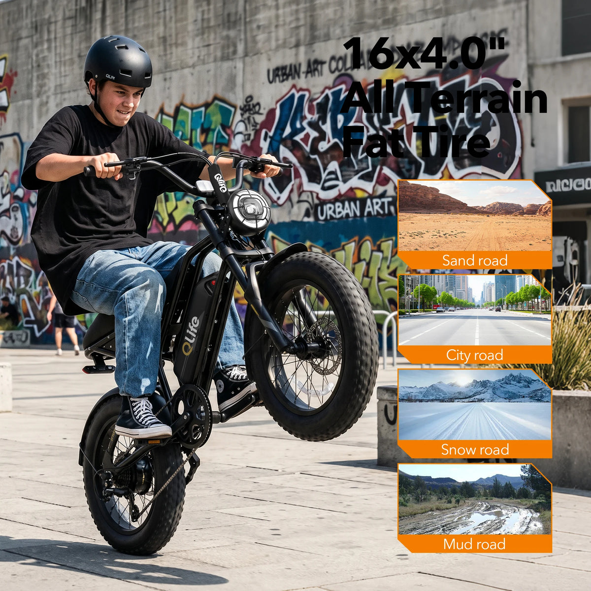Qlife Spark D1 Electric Bike | 1500W 48V Fat Tire Ebike