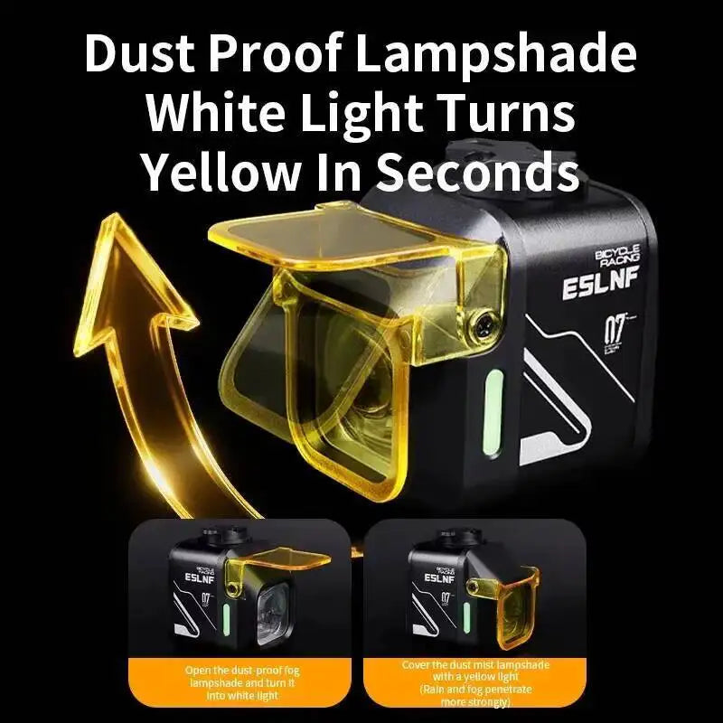 ESLNF Aluminum Bike Accessories 1200Lumens 4000Mah Type-C Charging Dust-Proof And Rain-Proof Bicycle Front Light