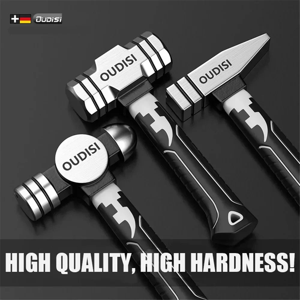 Heavy Duty Short Shank Octagonal Hammer, High Carbon Steel Hand Tools, Household Multifunctional Magnetic Nail Hammer