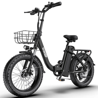 Portable Foldable Electric Bicycle Fat Tire Long Range Lithium Battery Assist Bike