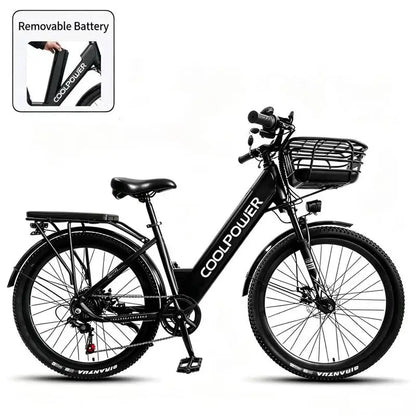 Adult E-Bike 48V 20Ah Battery 70 Range Road Electric Bicycle 26-Inch Tire City Ebike，Electric Bike