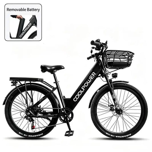 Adult E-Bike 48V 20Ah Battery 70 Range Road Electric Bicycle 26-Inch Tire City Ebike，Electric Bike