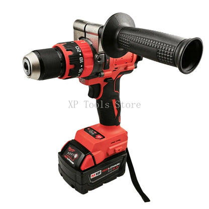 For Milwaukee/DeWALT 20V Battery Brushless Electric Drill 13mm Chuck Cordless Impact Hammer Drill Screwdriver 20+3 Torque Tools