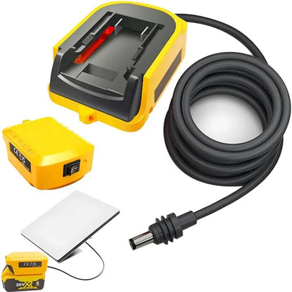 Cable Charger with Switch Mini Adapter Compatible with DeWalt 20V Battery  3.3FT 18AWG DC Power Cable Cord Plug Accessories