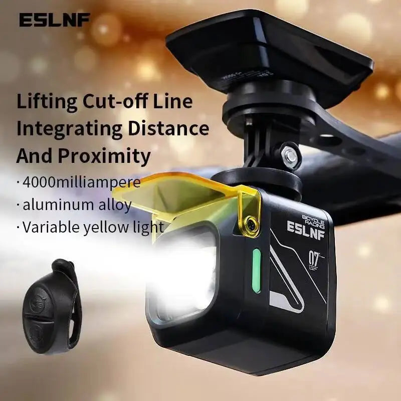 ESLNF Aluminum Bike Accessories 1200Lumens 4000Mah Type-C Charging Dust-Proof And Rain-Proof Bicycle Front Light