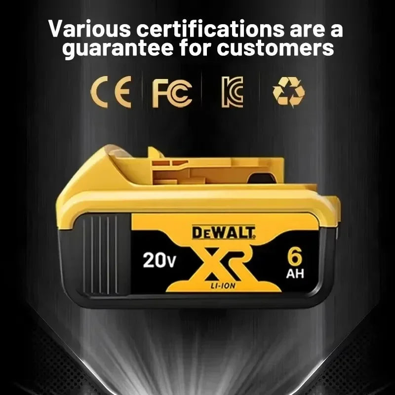 100%Original DEWALT 20V 6000mAh battery For DCB606 DCB609 DCB182 DCB205 DCB206 DCB209 power tool battery air transport