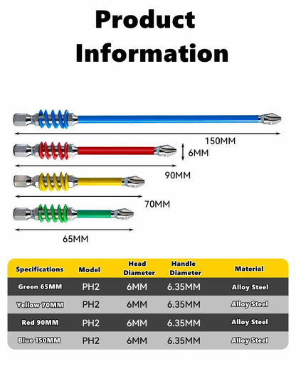 Magnetic PH2 Screwdriver Bits