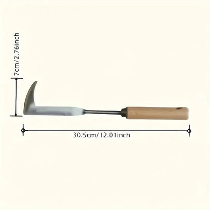 Heavy-Duty Carbon Steel Hand Shovel With Ergonomic Grip - Manual Weeding Tool For Road Cracks & Gardens