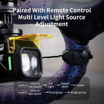 ESLNF Aluminum Bike Accessories 1200Lumens 4000Mah Type-C Charging Dust-Proof And Rain-Proof Bicycle Front Light