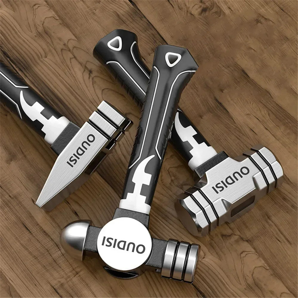 Heavy Duty Short Shank Octagonal Hammer, High Carbon Steel Hand Tools, Household Multifunctional Magnetic Nail Hammer