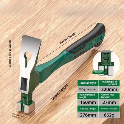 Multifunctional Claw Hammer Ramshorn Nail Hammer Engineering Handle Lightweight Portable Carpentry Window Breaking Hand Tools