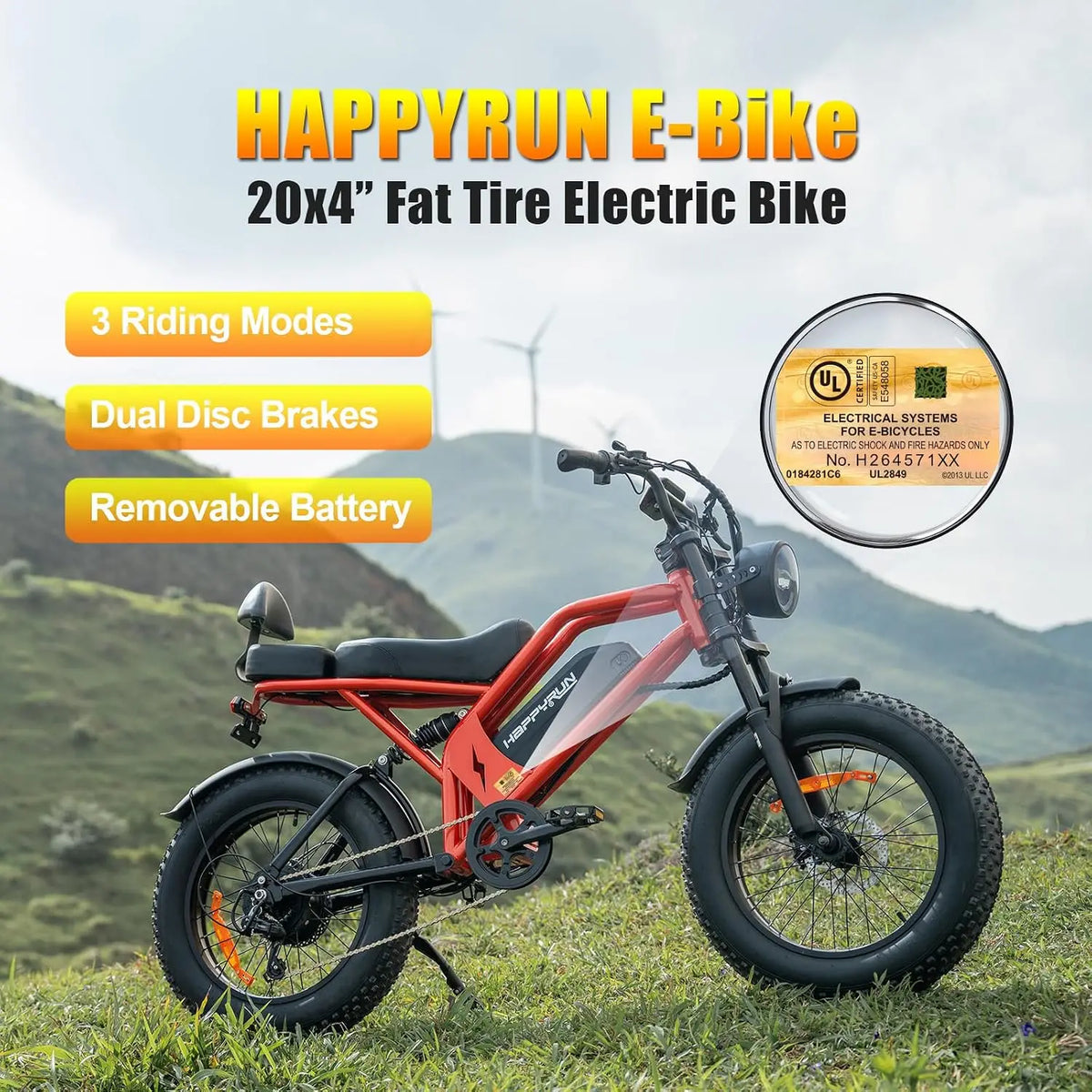 1500W Electric Bike Adults 48V 68+ Miles 7-Speed Mountain Commuter E-Bicycle, Customized