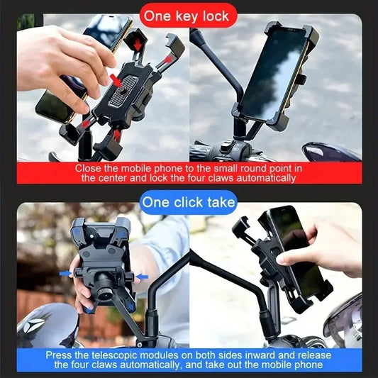 Bicycle Electric Bicycle Motorcycle Accessories Integrated Navigation Seat Outdoor Bicycle Mobile Phone Seat Shockproof Stand