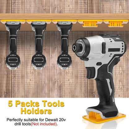 5/10 Pack Battery Storage Rack Machine Holder for Dewalt 14.4V 18V Li-ion Battery Wall Mount Tool Bracket Power Tool Accessorie