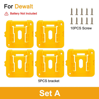 5/10 Pack Battery Storage Rack Machine Holder for Dewalt 14.4V 18V Li-ion Battery Wall Mount Tool Bracket Power Tool Accessorie