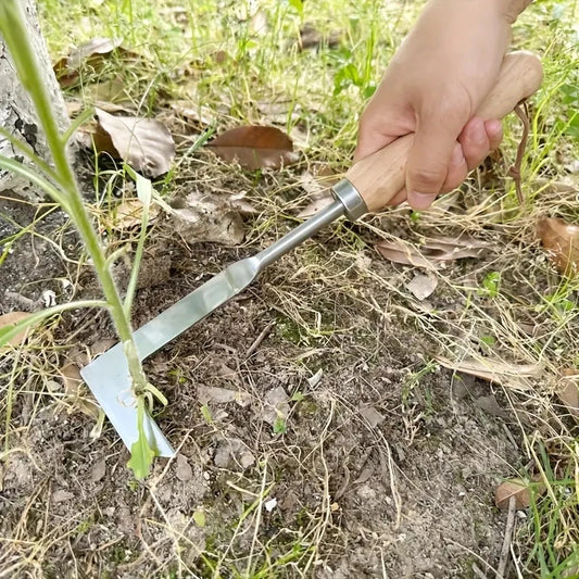 Heavy-Duty Carbon Steel Hand Shovel With Ergonomic Grip - Manual Weeding Tool For Road Cracks & Gardens