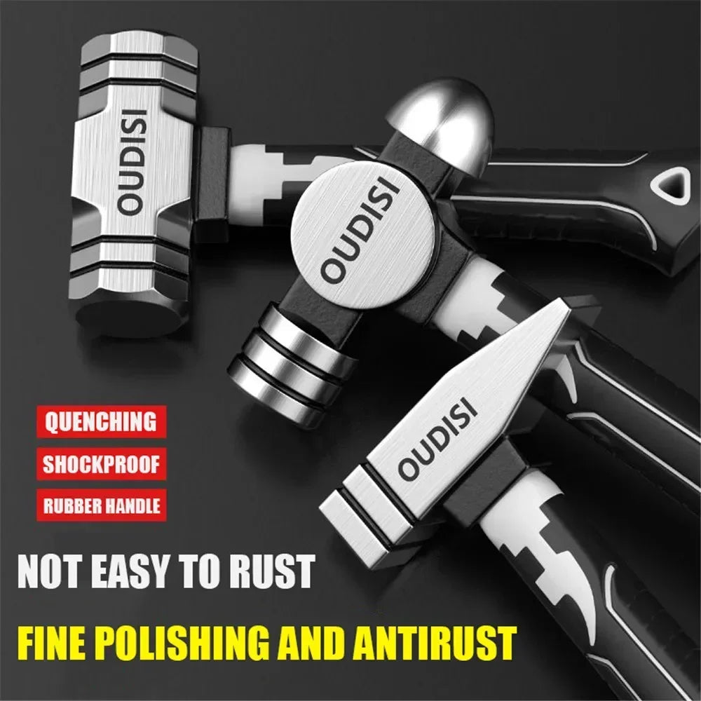 Heavy Duty Short Shank Octagonal Hammer, High Carbon Steel Hand Tools, Household Multifunctional Magnetic Nail Hammer
