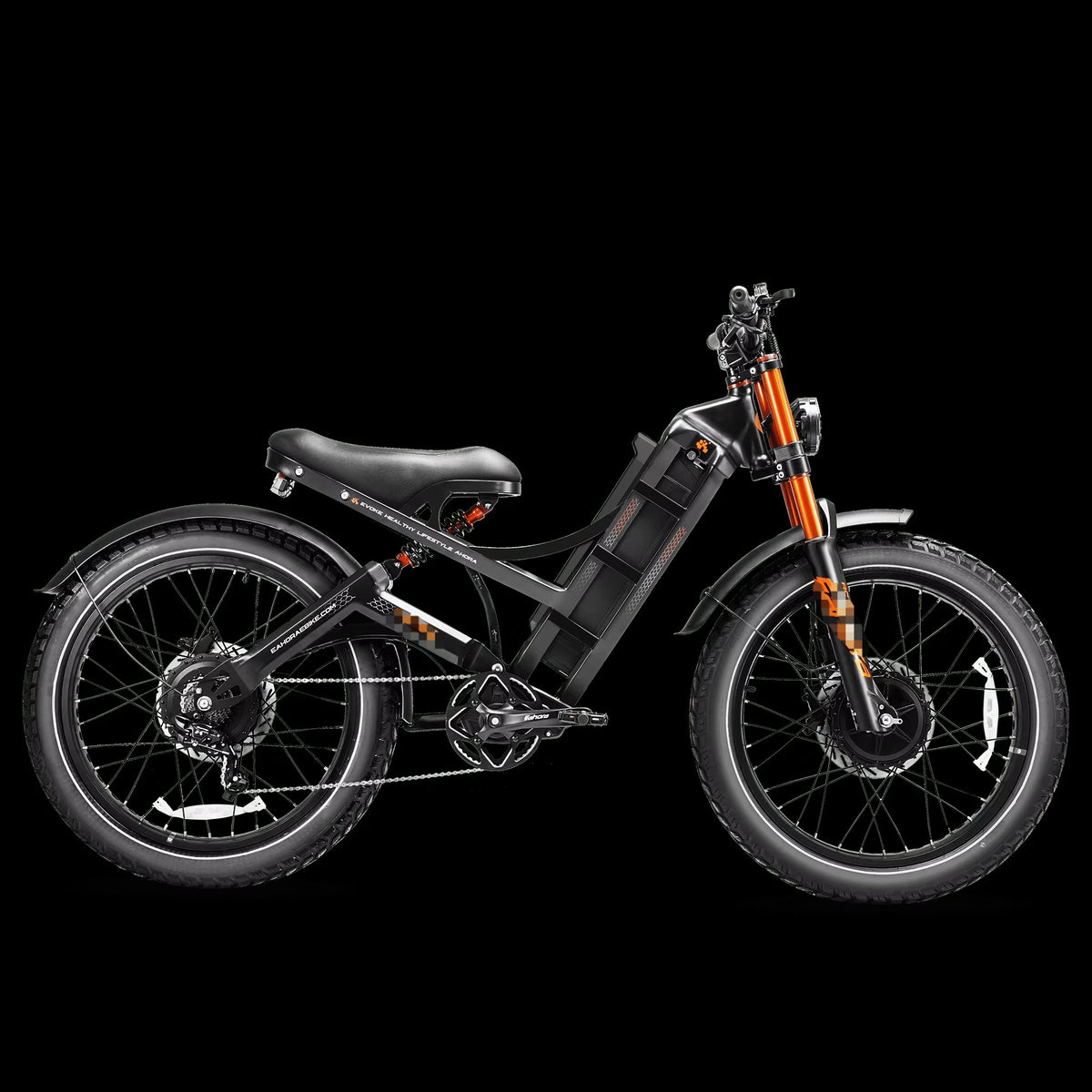 QQA Eahora Romeo Ultra II 50ooW Electric Bike 60V 80AH Integrated Battery, Steel Frame 112 Miles Range, Hydraulic Brakes 7 Speed