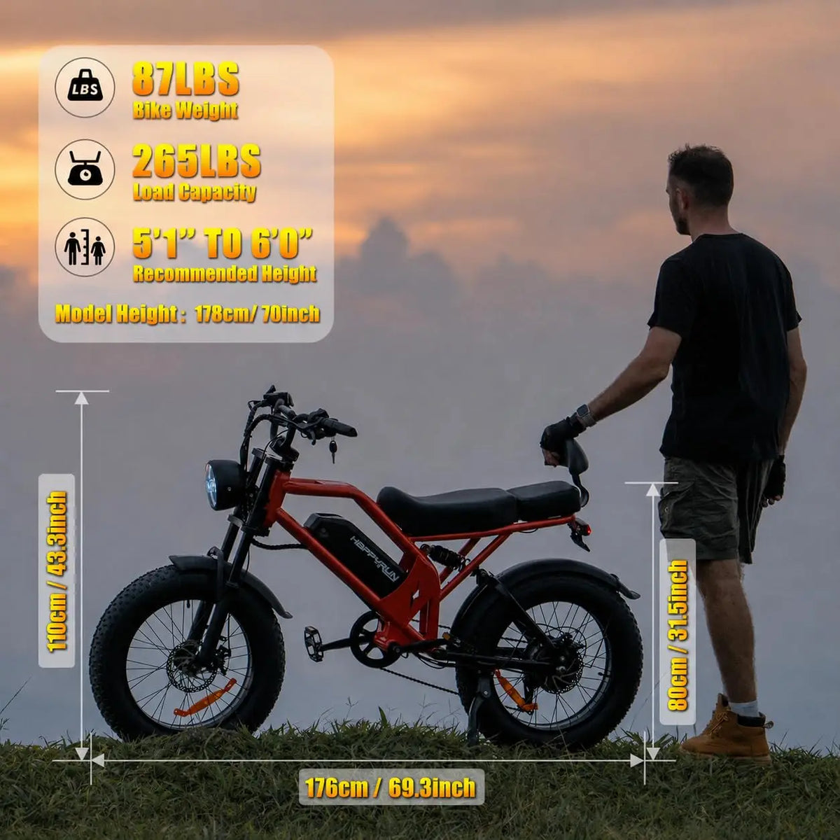 1500W Electric Bike Adults 48V 68+ Miles 7-Speed Mountain Commuter E-Bicycle, Customized