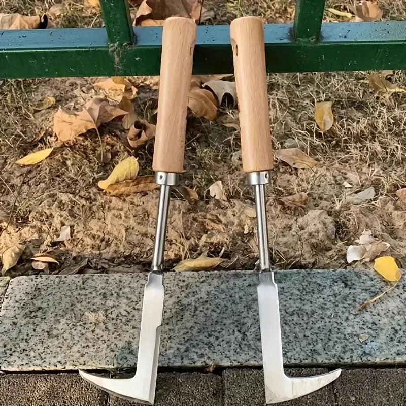 Heavy-Duty Carbon Steel Hand Shovel With Ergonomic Grip - Manual Weeding Tool For Road Cracks & Gardens