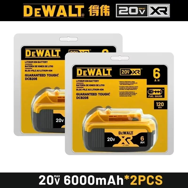 100%Original DEWALT 20V 6000mAh battery For DCB606 DCB609 DCB182 DCB205 DCB206 DCB209 power tool battery air transport