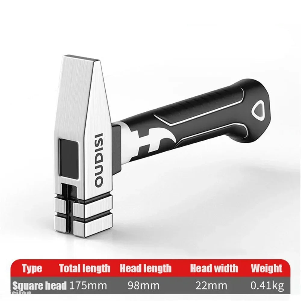 Heavy Duty Short Shank Octagonal Hammer, High Carbon Steel Hand Tools, Household Multifunctional Magnetic Nail Hammer