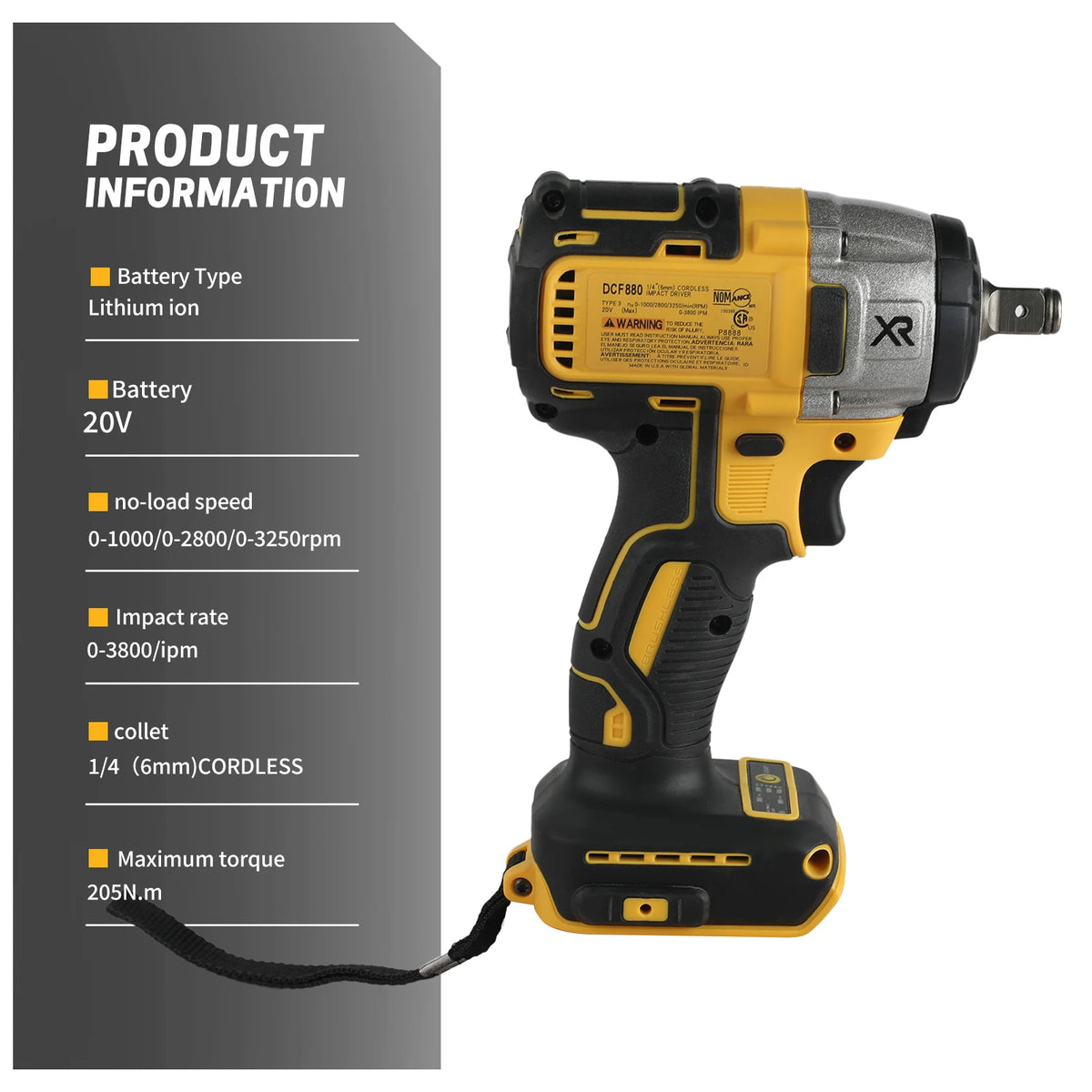20V Brushless Impact Wrench for Tire Repair | High Torque