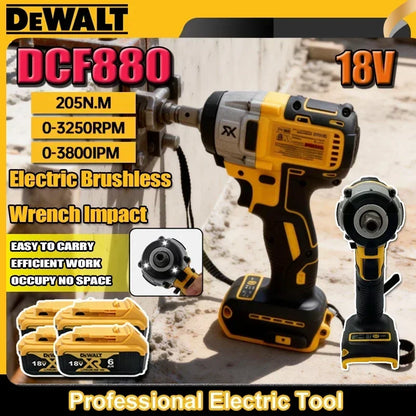Dewalt DCF880 3300RPM Brushless Impact Wrench High Torque Cordless Electric Wrench Tire Repair Tool 18V Rechargeable Power Tools