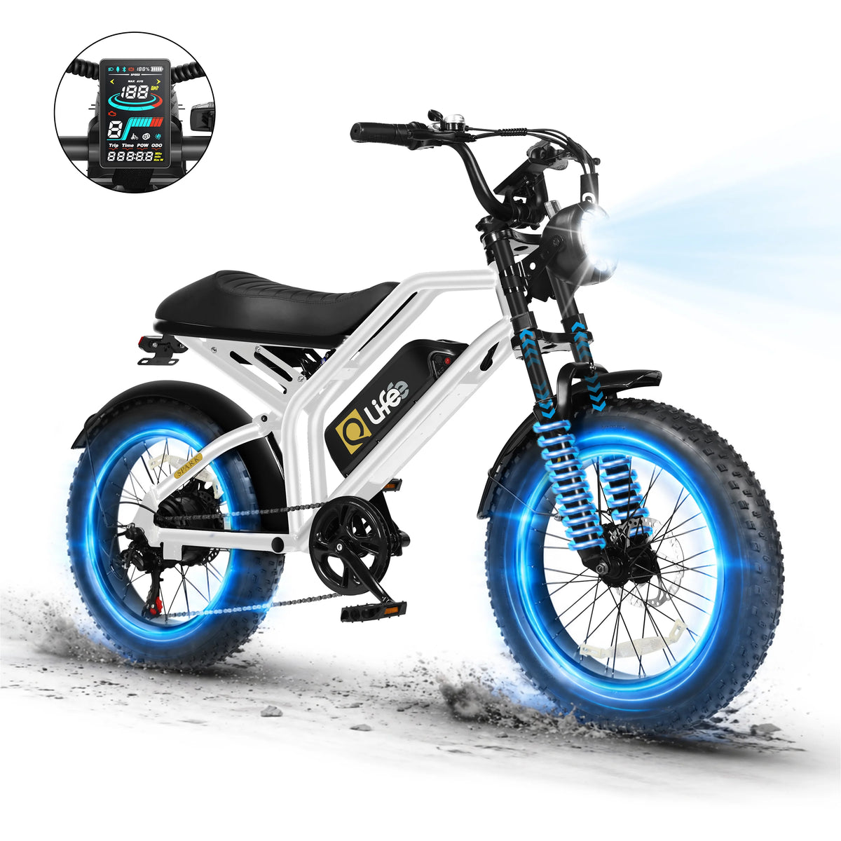 Qlife Spark D1 Electric Bike | 1500W 48V Fat Tire Ebike