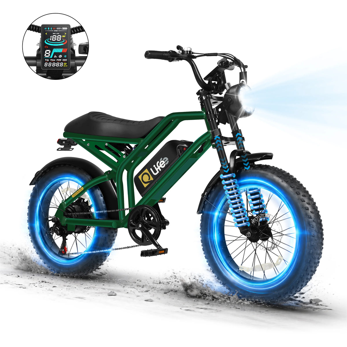 Qlife Spark D1 Electric Bike | 1500W 48V Fat Tire Ebike